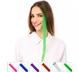 Mecha de cabelo verde claro em cores sortidas de 55 cm