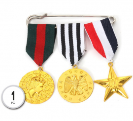 Golden Military Honor Medals with ribbon