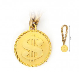 Golden Dollar Symbol Medallion