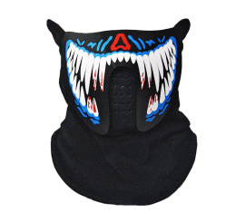 Iluminação LED de meia máscara de dentadura de sangue