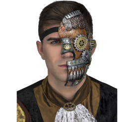Meia Máscara Steampunk com Rolamentos