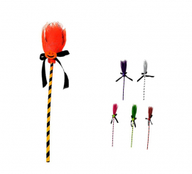 Mini vassouras de tule cores sortidas