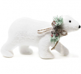 Urso branco decorativo de 18cm