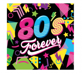 Pack of 12 80's Napkins of 33x332 cm