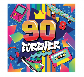 Pack of 12 90s Napkins of 33x33 cm