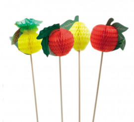 Pacote de 144 Frutas Sortidas no Espeto de 15 cm