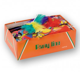 Pacote de 144 Papagaios de Penas com Espiga