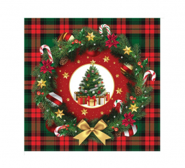 Pack of 20 Christmas Tree Napkins 33x33 cm