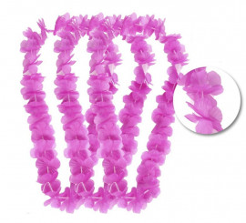 Pacote de 3 pequenos colares Hawaii lilás de 99 cm