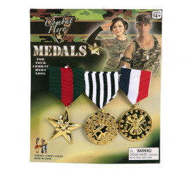 Pack of 3 Military Decorations of 15x15 cm