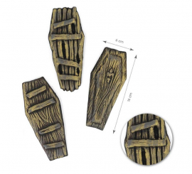 Pack of 3 Antique Mini Coffins of 6x14 cm