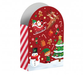 Pack de 6 sacos de papel para rebuçados de rena 35x20 cm