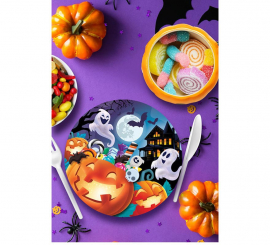 Pacote de 6 Pratos de Abóbora de 23 cm