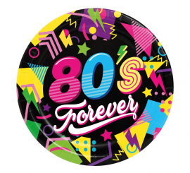 Pack of 6 Plates from the 80s of 23 cm