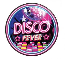 Pacote de 6 placas Disco Fever de 23 cm