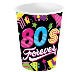 Pack of 6 glasses from the 80s of 240 ml