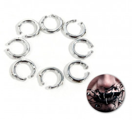 Pacote de 8 piercings falsos de prata
