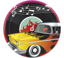 Pack de 8 pratos de 26,6 cm dos anos 50 e 60 clássicos