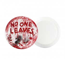 Pacote de 8 Pratos Sangrentos de 17,5 cm