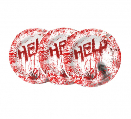 Pacote de 8 Pratos Sangrentos de 23 cm