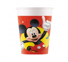 Pacote de 8 copos de papelão do Mickey Mouse de 200 ml