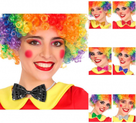 Gravata borboleta com bolinhas em várias cores