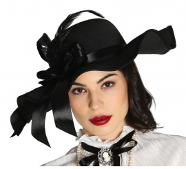 Black Pamela with Feathers