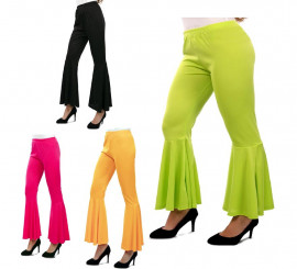 Neon bell-bottoms size ML in various colors for women