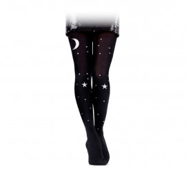 Witch's black panty moon and stars for adults