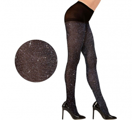 Meia-calça preta 40 DEN brilhante para mulheres