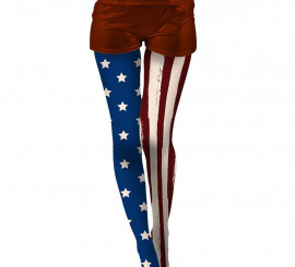 Meia-calça palhaço patriota adulto