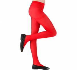 Meia-calça vermelha 40 DEN para meninas