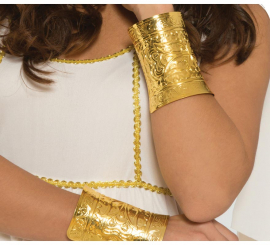 Par de pulseiras romana metálicas