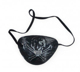 Patch de pirata preto com caveira