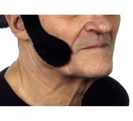 Templos pretos largos e curvos