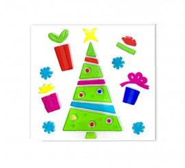 Adesivo de gel árvore de Natal 20X20 cm