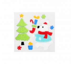 Adesivo de gel árvore de Natal 20X20 cm