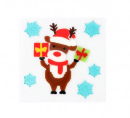 Adesivo de gel de Natal de rena 20X20 cm