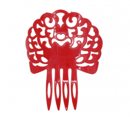 Sevillana comb Medium red flower 14.5 cm