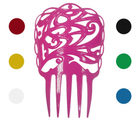 Pente de flamenco grande 19,1 x 13,1 cm em várias cores