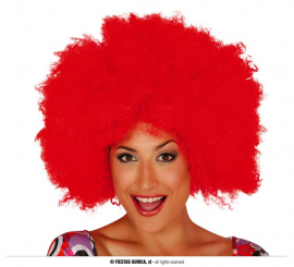 Peruca afro ruiva muito grande
