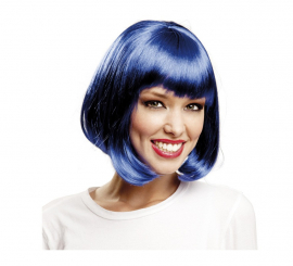 Blue Cabaret wig with bangs