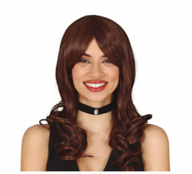 Long Wavy Brown Wig