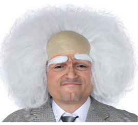 Wig with White Bald Head