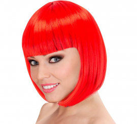 Short Red Bob Wig with Bangs