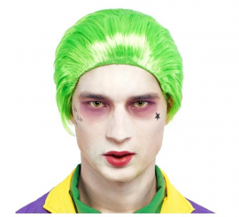 Adult Green Laughing Jester Wig