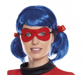 Peruca de heroína de bolinhas