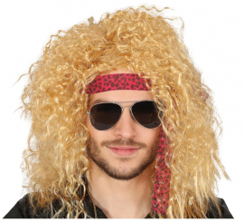 Peruca loira com fita