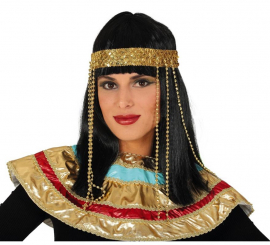 Egyptian Wig with Golden Details
