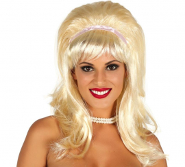 Peruca Loira Longa com Fita